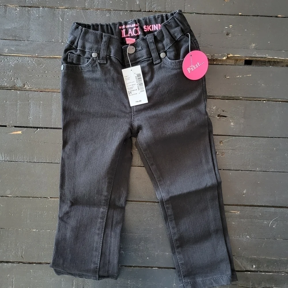 The Children's Place NWT Black Skinny Jeans Denim Toddler Girl 2T